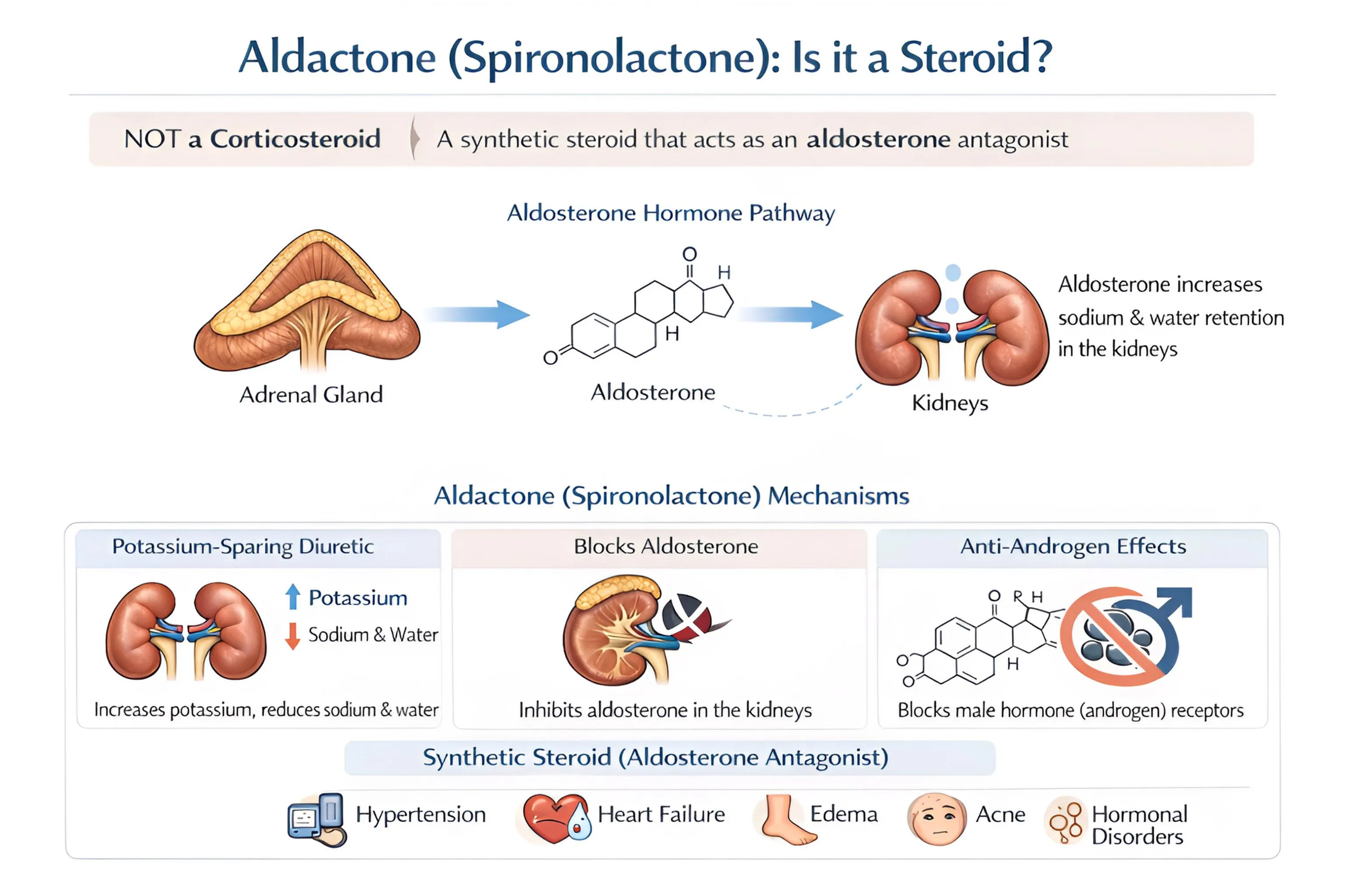 Is Aldactone a Steroid? Spironolactone Uses Explained